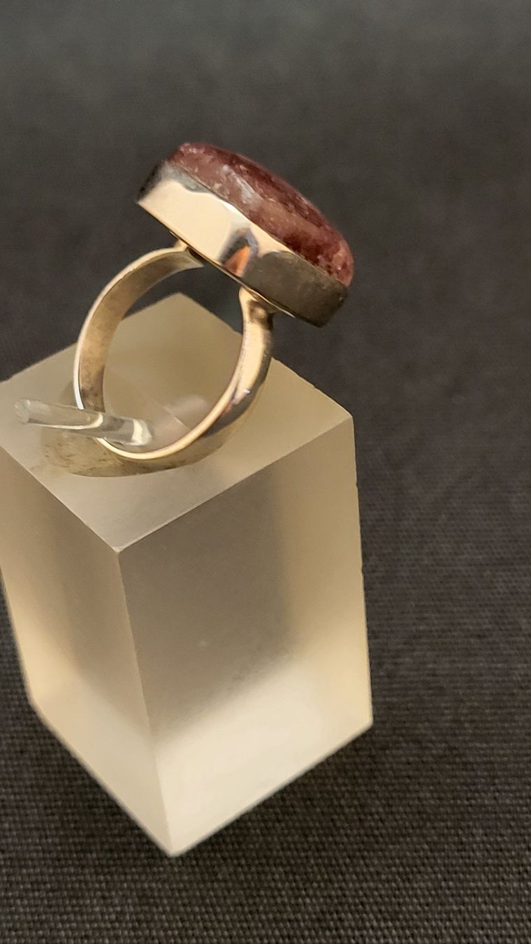Anelli: Silberring mit Rubin-Zoisit – Usato da Basel venduto da spinne02 3