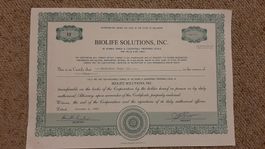 Aktie Biolife Solutions Inc, Delaware