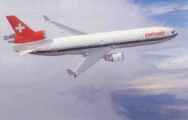 SWISSAIR MD-11 Postkarte mit HB-IWA