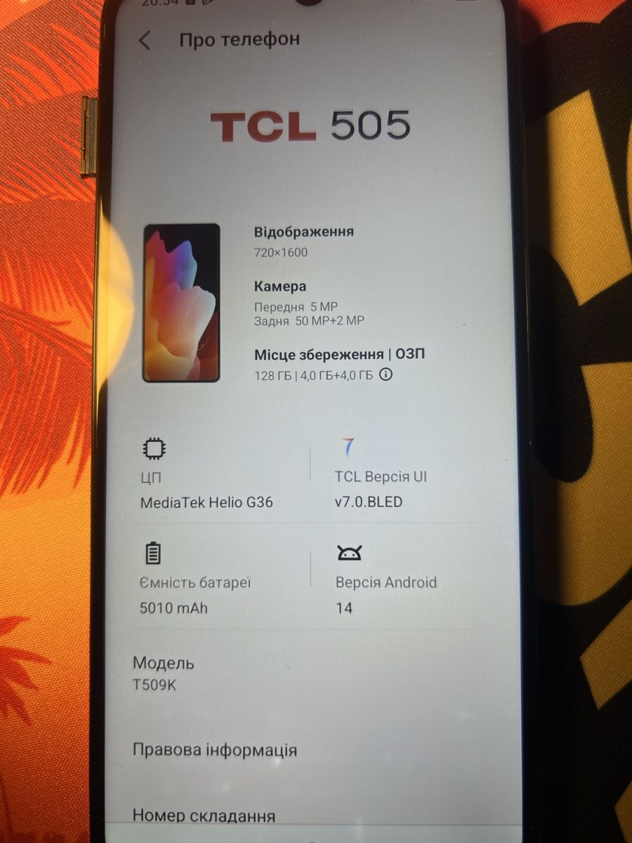 Handys / Smartphones: TCL 505 Smartphone Blue 128GB used – Defekt aus Küsnacht ZH von yurchick 2