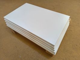 Spanplatte weiss beschichtet 19 mm, 58,2 x 36 cm, 5 Stück
