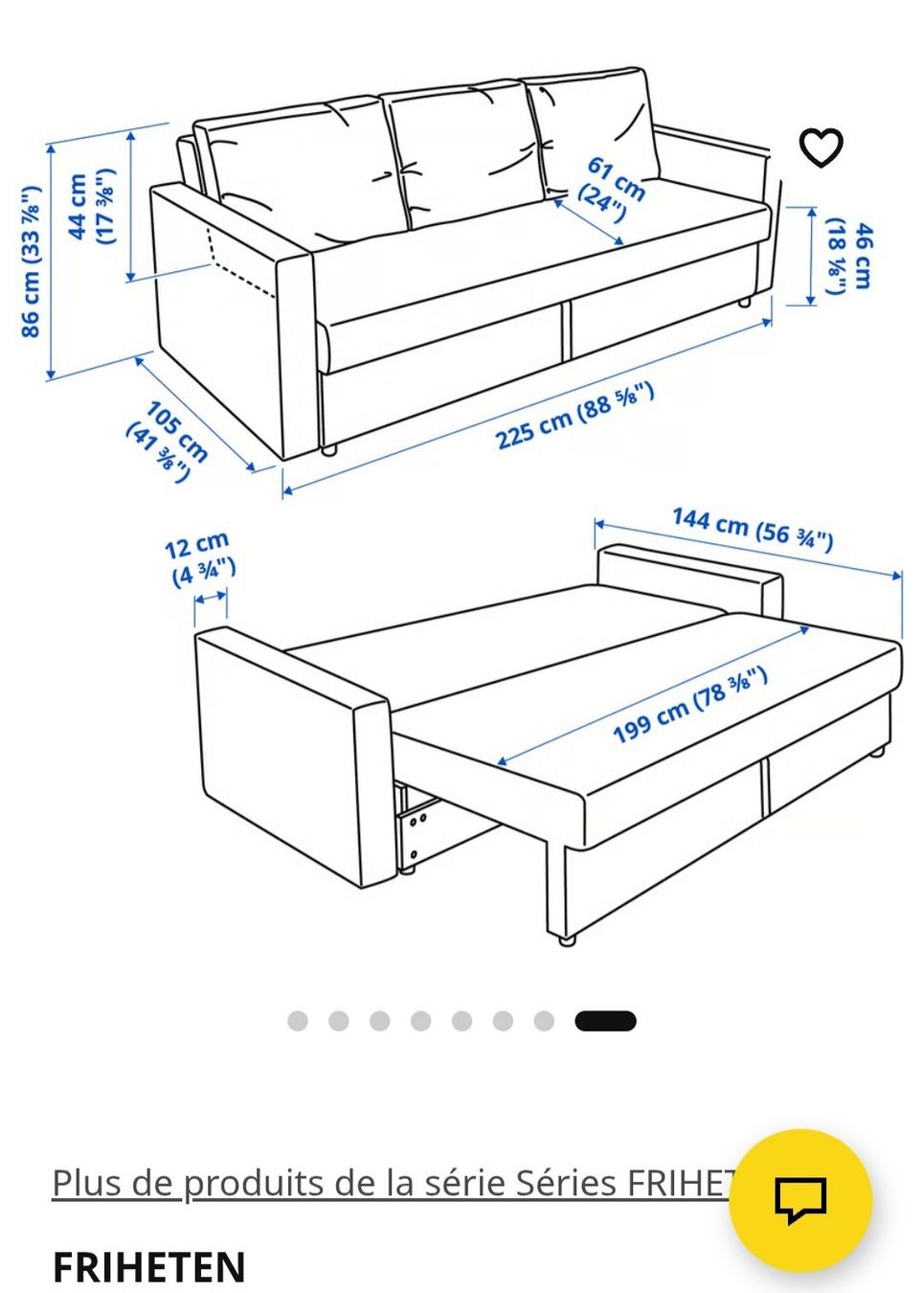 Ikea Sofas: Canapé-lit Ikea Friheten – Gebraucht aus Lausanne von Lafamilleours 1