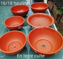Lot de 6 pots en terre cuite