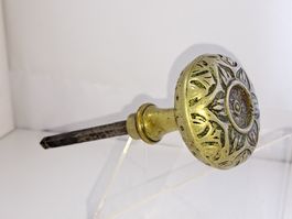1 antiker Tür Knopf mit Vierkant, Messing (LOT1031#TBS1)