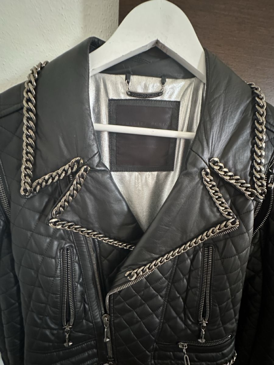 Philipp Plein Giacche: Philipp Plein Lederjacke Damen Grösse M – Usato da Jonen venduto da dibbern