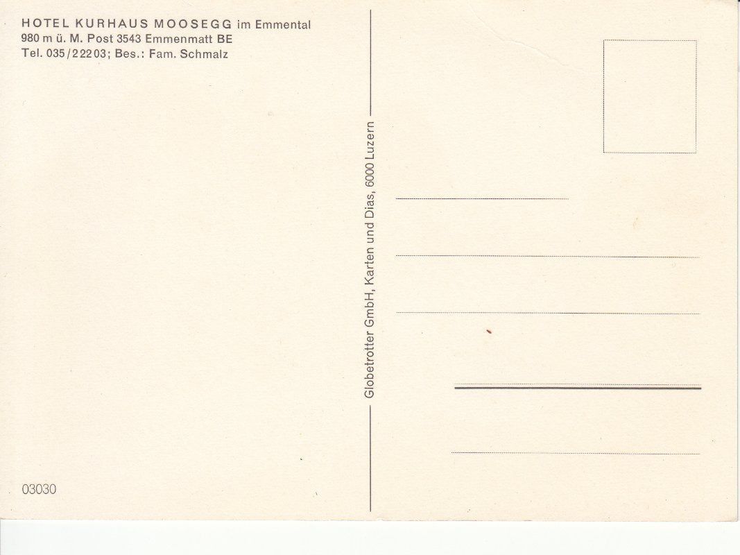 Ansichtskarten: Moosegg, ca. 1970 – Gebraucht aus Bürglen TG von StampGraf 1
