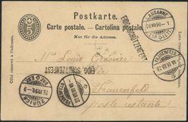 1890 Frauenfeld - Eidg. Schützenfest - Sonderstempel - Sport