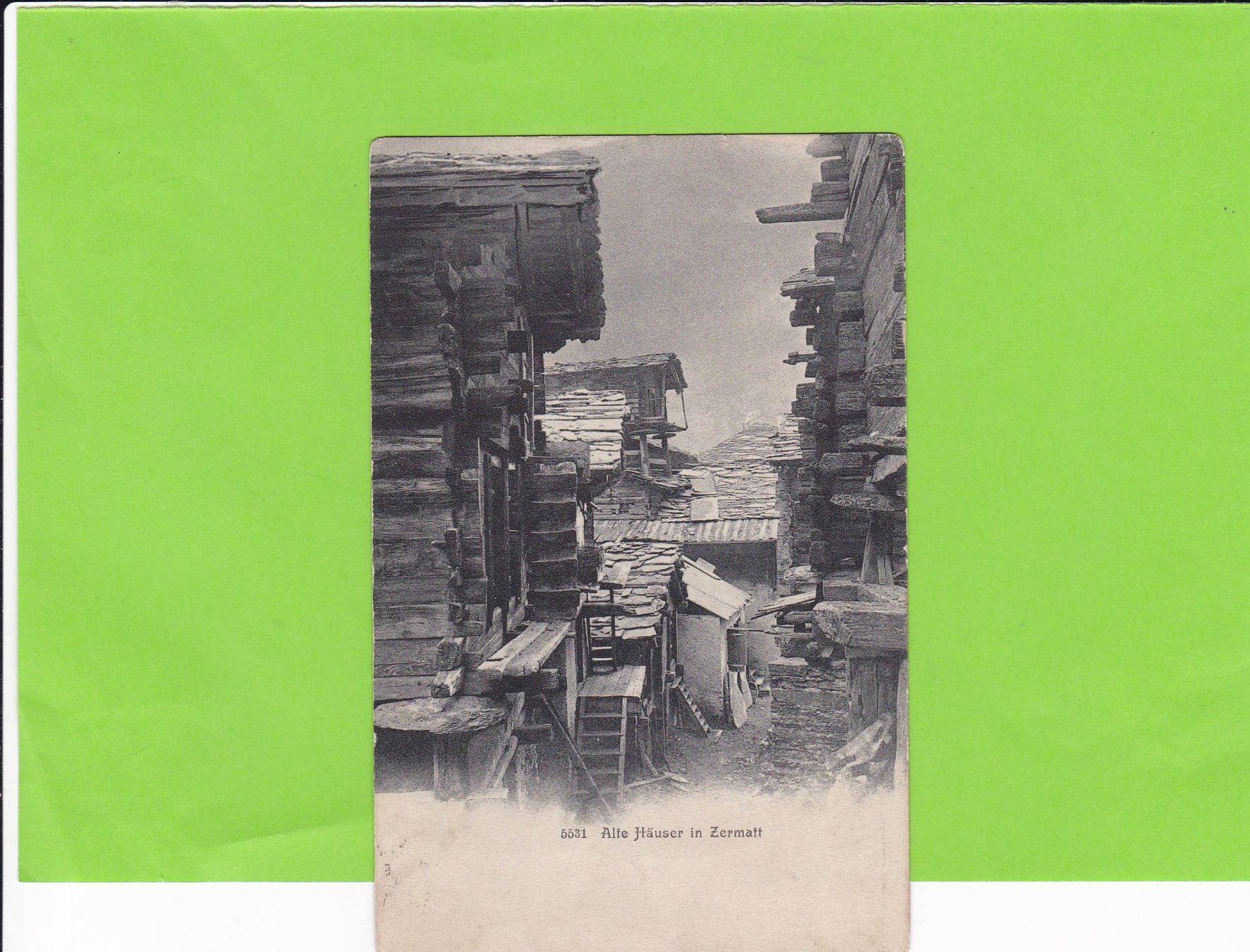 Cartoline postali: Alte Häuser in Zermatt – Usato da St. Peterzell venduto da neckertal