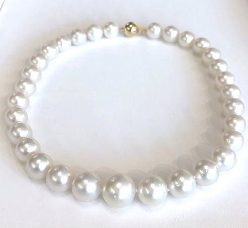 Ketten: Südsee Perlen Collier 13-16.8mm, 11900.- – Neu und originalverpackt aus Zürich von juwelier-damken