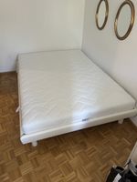 Bettgestell weiss mit Lattenrost und Matratze ErgoMAXX