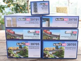 Kibri viele Brücken Set H0 + viele Pfeiler - Märklin C-Gleis