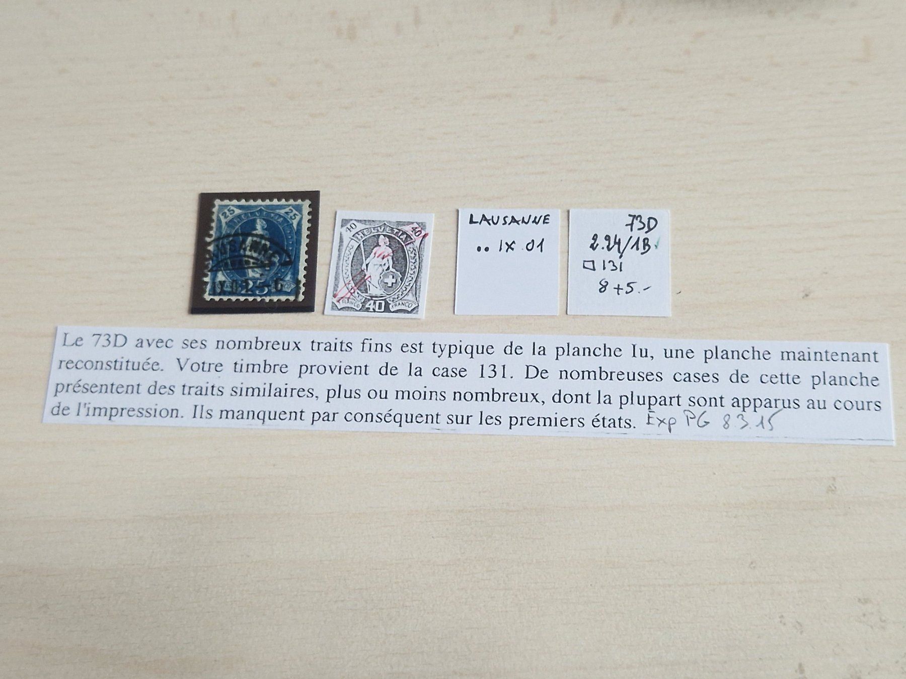 Tous les timbres: Stehende 73D, Plattenfehler 2.24/1B, ab 1.- – D'occasion à Burgdorf par Glossy01