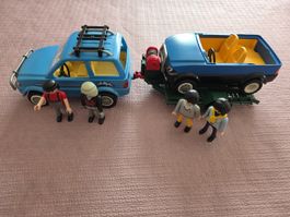 Playmobil ensemble voiture et remorque pour dépanner 