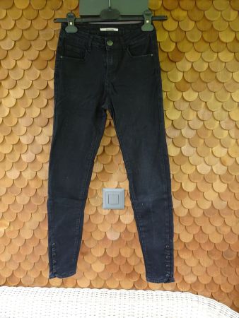 Uni schwarze Jeggings von Kiss Pink Gr. XS / 34 - 240815