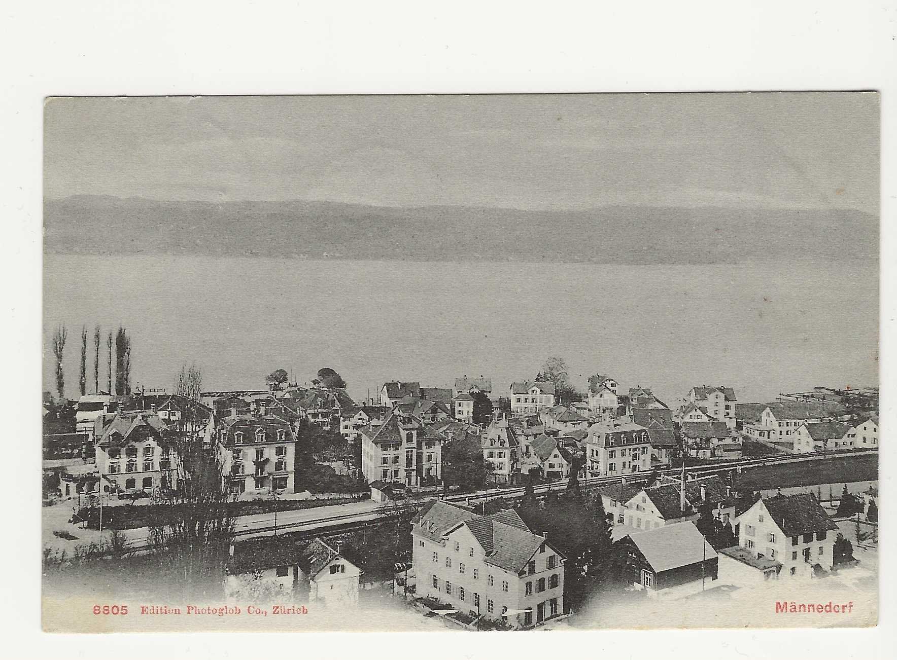 Ansichtskarten: MÄNNEDORF   ZH      1909 – Gebraucht aus Küttigen von rolypo
