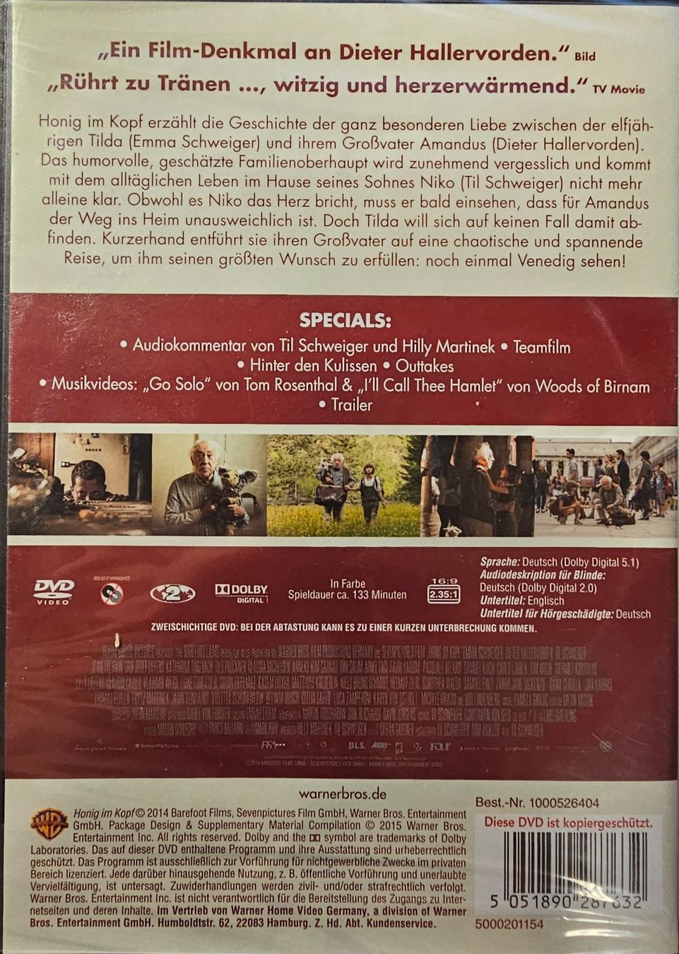 Tous les DVDs: Honig im Kopf – Neuf avec emballage d'origine à Wahlen b. Laufen par Cg10 1