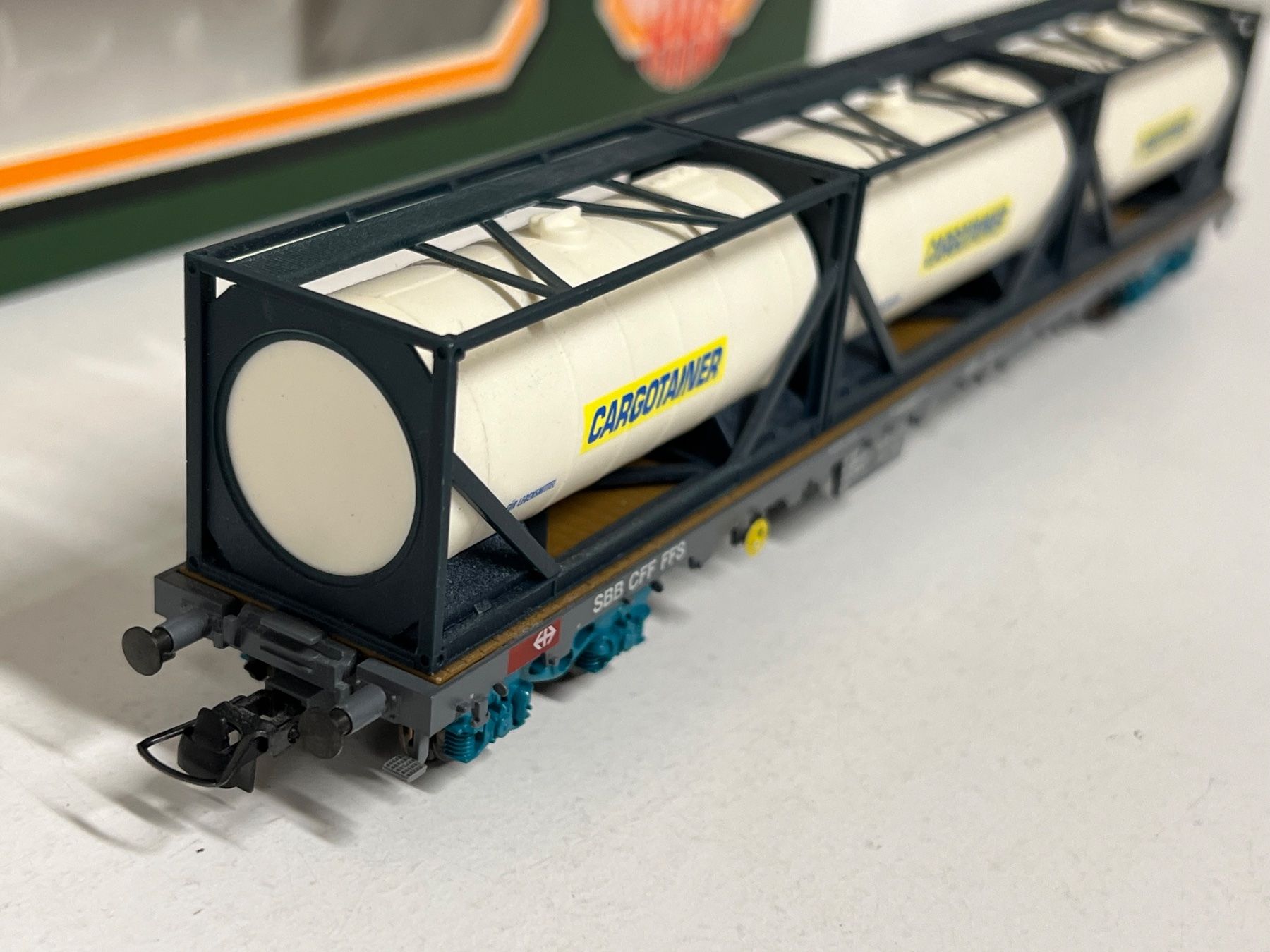 Hag Modellini di ferrovie: HAG Nr. 397  Cargotainer HO DC SBB CFF FFS – Usato da Geroldswil venduto da TopTrain54 3