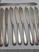 9 antike Fischmesser / Fischmesser-Set Sheffield EPNS A1
