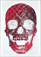 Death NYC Ltd Ed Pop Art Druck " Vuitton Hirst Diamond Skull