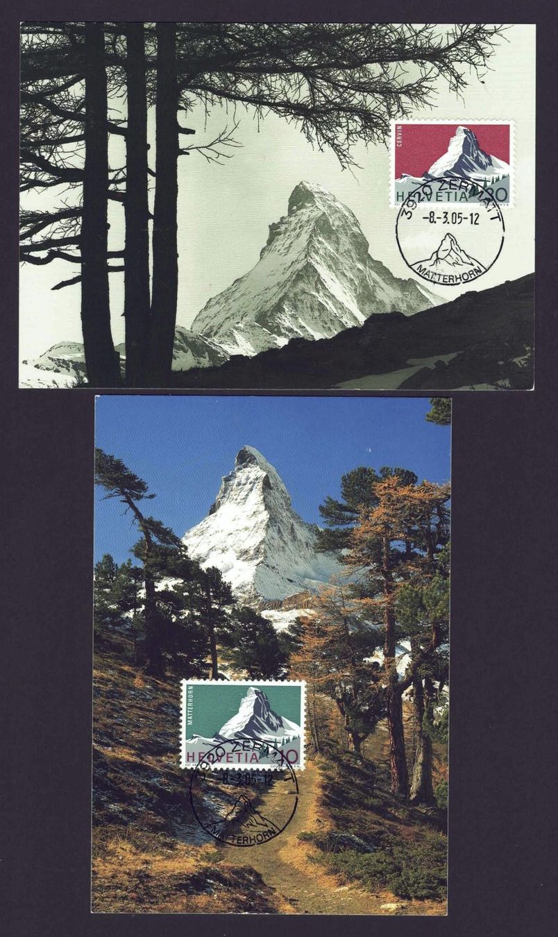 Tous les timbres: Satz von 2 MK Matterhorn – D'occasion à Basel par Pfefferschootte
