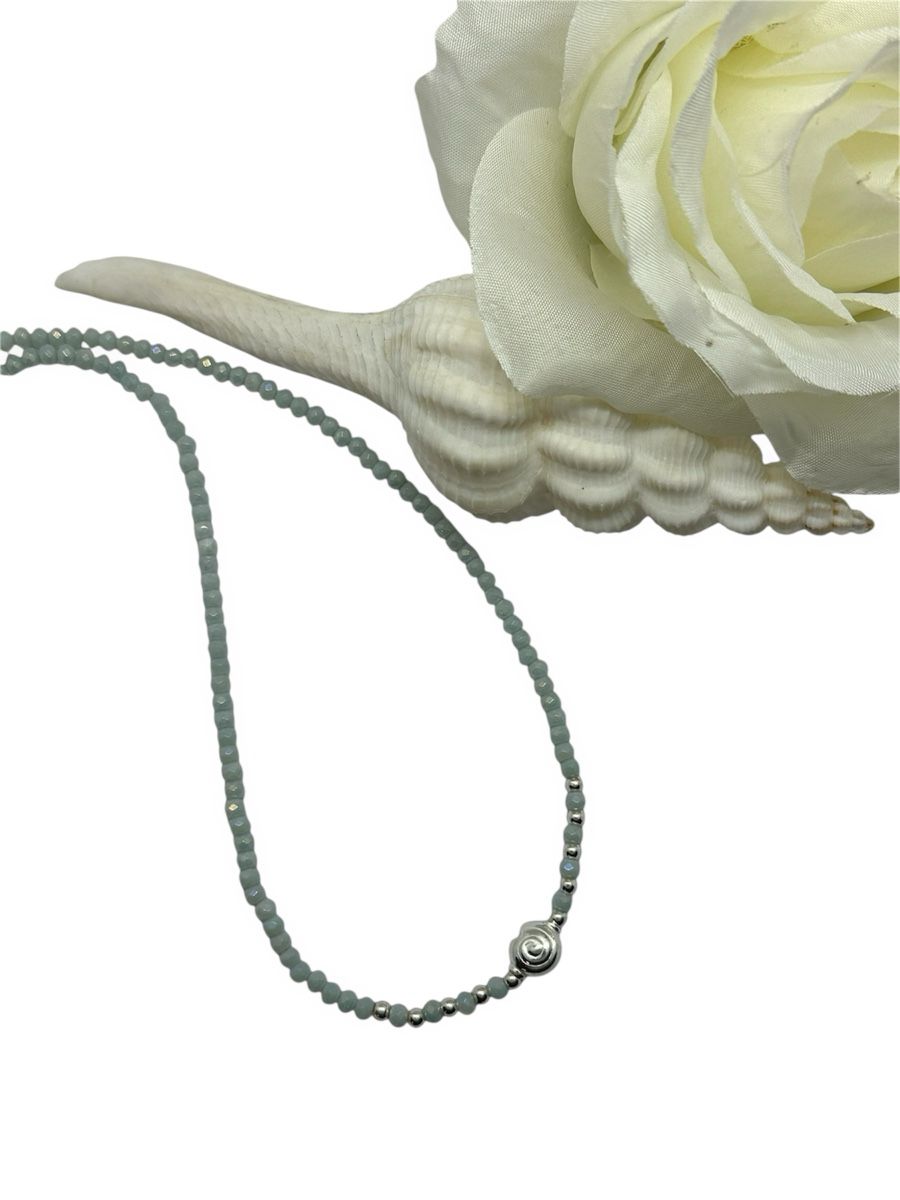 Catenine: Amazonitkette mit Silber 45 cm – Nuovo e nell'imballaggio originale da Niederglatt ZH venduto da Silberschmuck-design 1