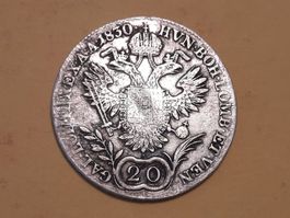 Österreich 20 Kreuzer "Franz I" 1830 Silber