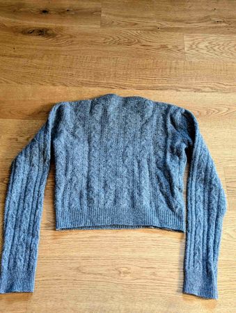 United Colors of Benetton Pullover - grey cable-knit jumper