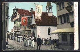 Appenzell, Prozession in Höhe der Abtsk