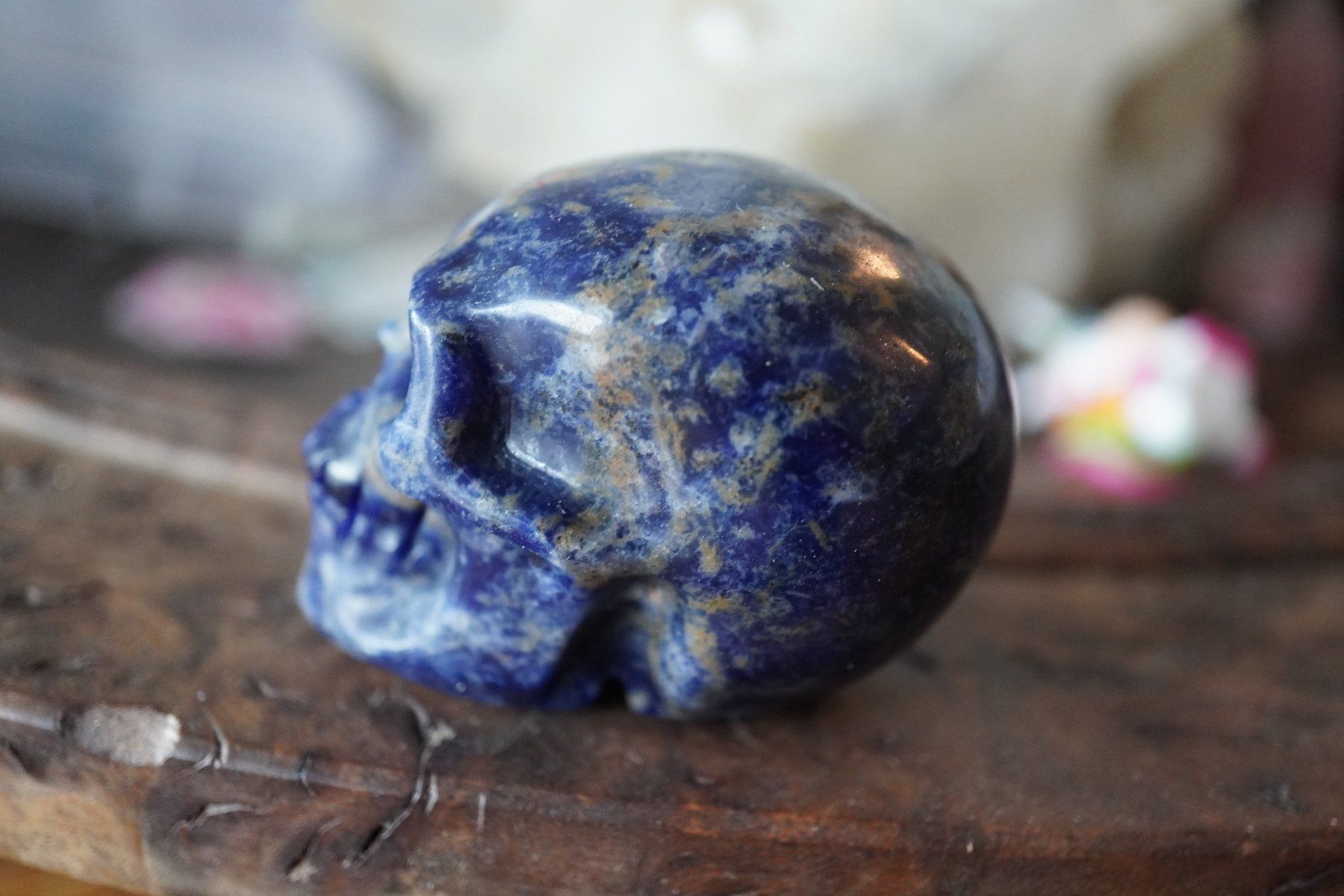 Minerali & Pietre curative: Dumortierit     Skull     "TOPSTONE" – Nuovo e nell'imballaggio originale da Eschenbach SG venduto da topstone 4