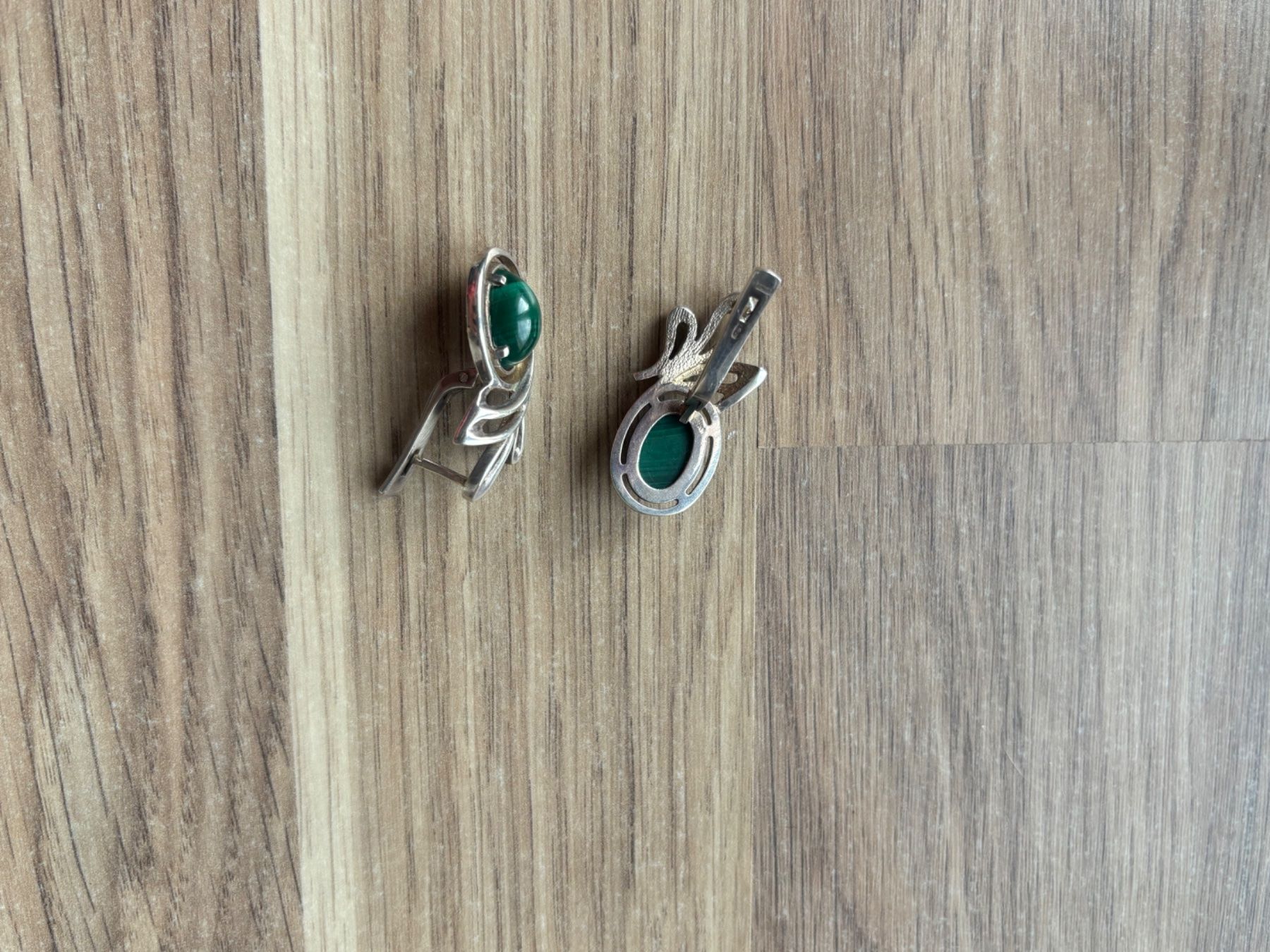 Orecchini pendenti & Orecchini a lobo: Rare Malachite from Urals/Russia & 925 silver – Nuovo (secondo la descrizione) da St-George venduto da elena27 2