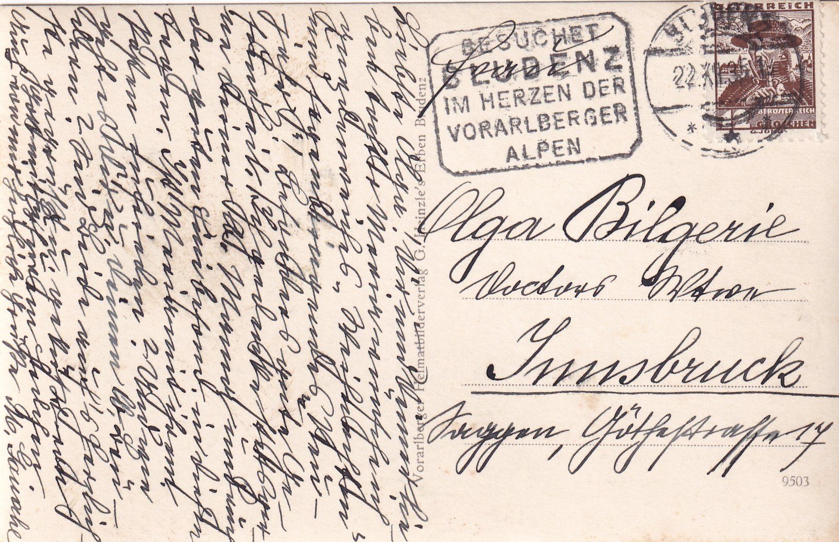 Cartoline postali: Bludenz /aw – Usato da Hombrechtikon venduto da Rudolf07 1