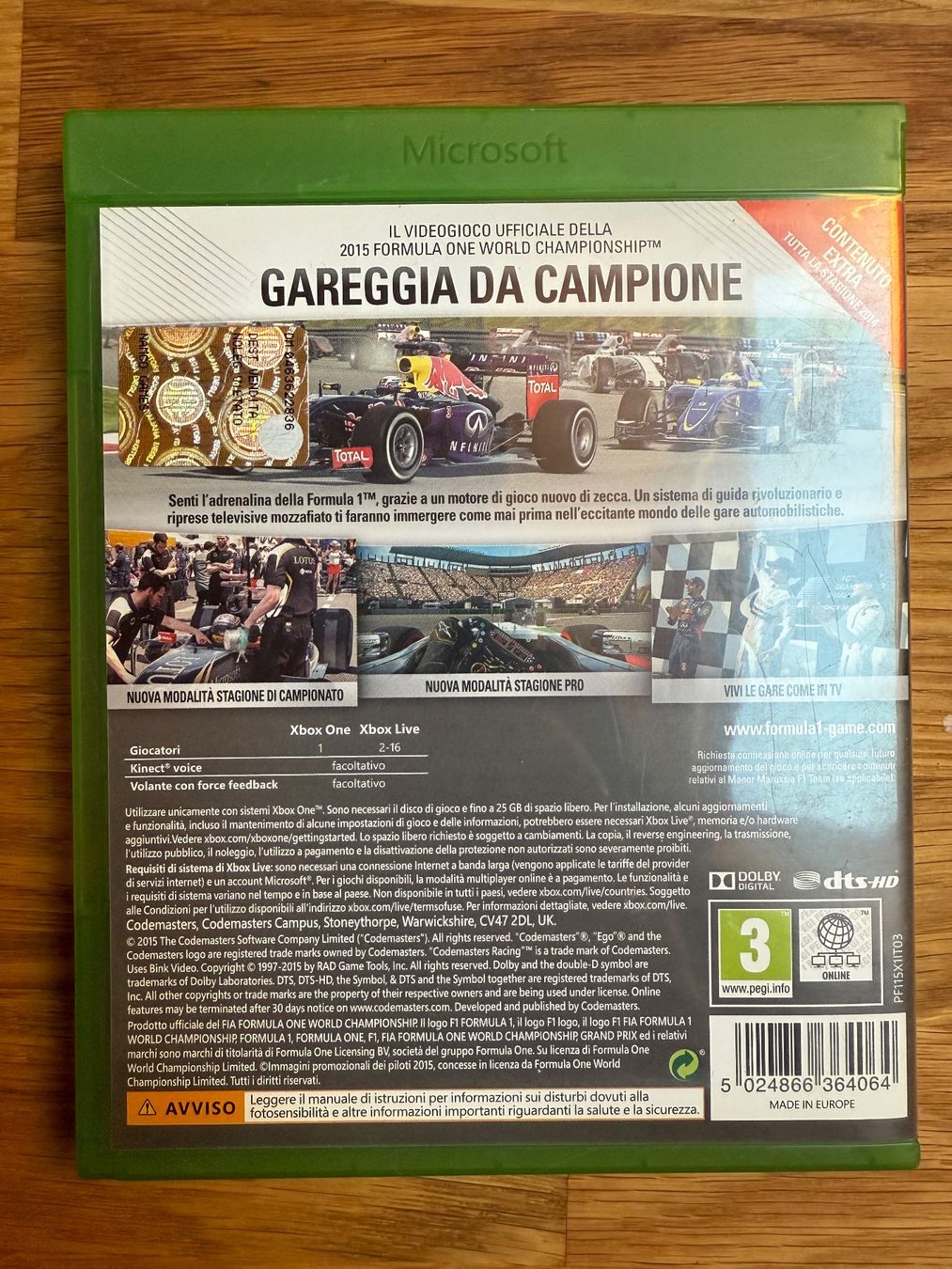 Giochi: Formula 1 2015 per Xbox One - Gioco di Corsa – Usato da Glis venduto da dor_b2nc 1