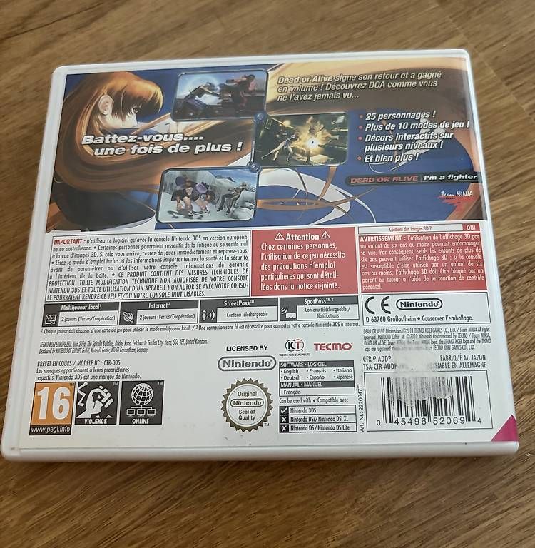 Spiele: Dead or Alive Dimensions Nintendo 3DS – Gebraucht aus Glattpark(Opfikon) von Beubeu44 2