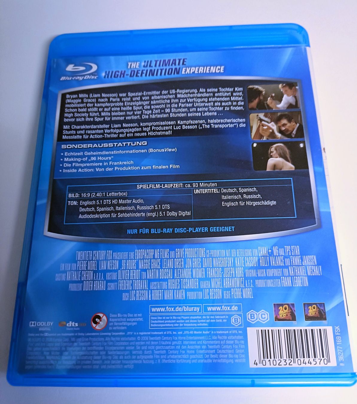 Tutti i DVDs: 96 Hours - Taken - Liam Neeson Blu-Ray – Usato da Köniz venduto da Movieportal007 1