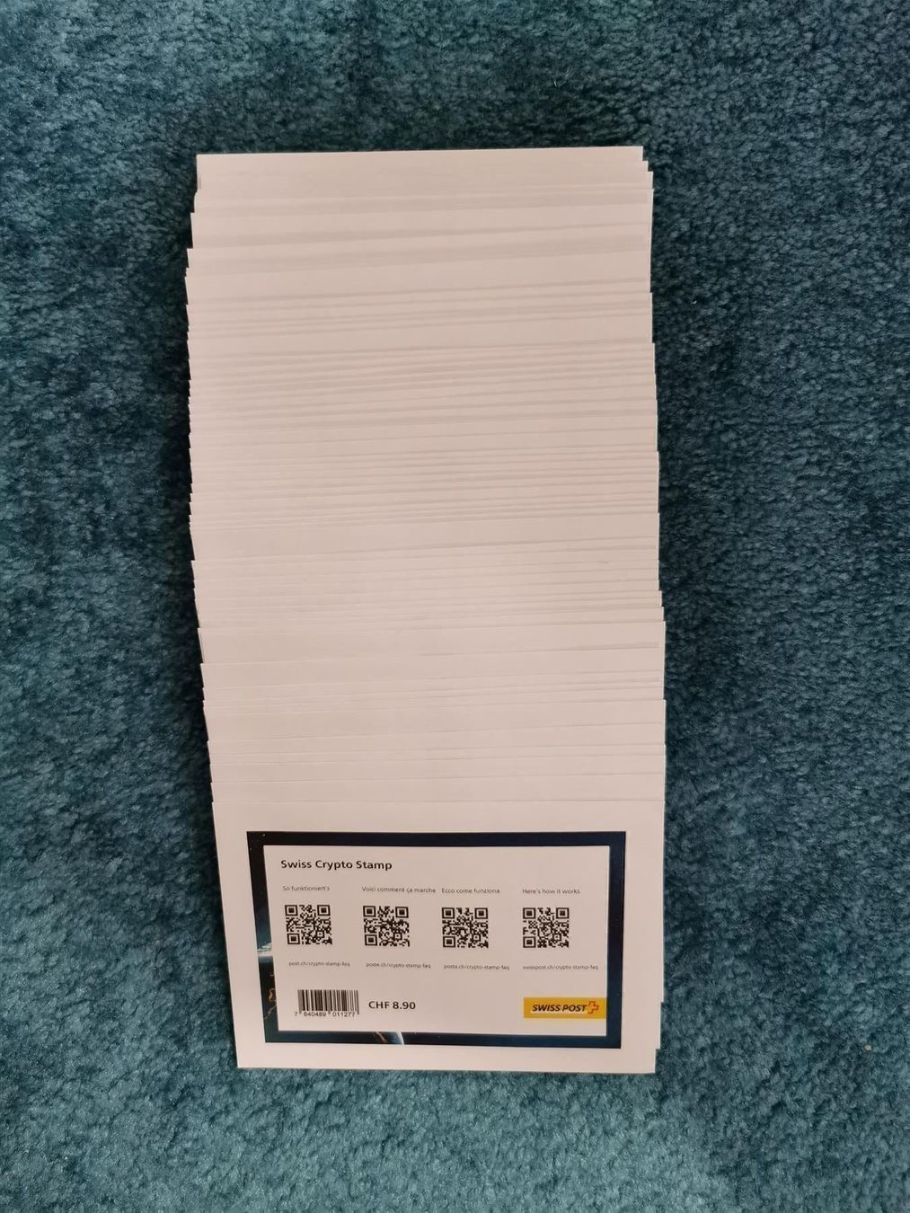 Tutti i francobolli: 300 Stück Swiss Crypto Stamps – Nuovo (secondo la descrizione) da Baar venduto da CryptoShop 3