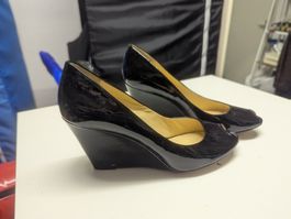 Clarks Keilabsatz Schuhe, Grösse 39, Lackleder, Neu!