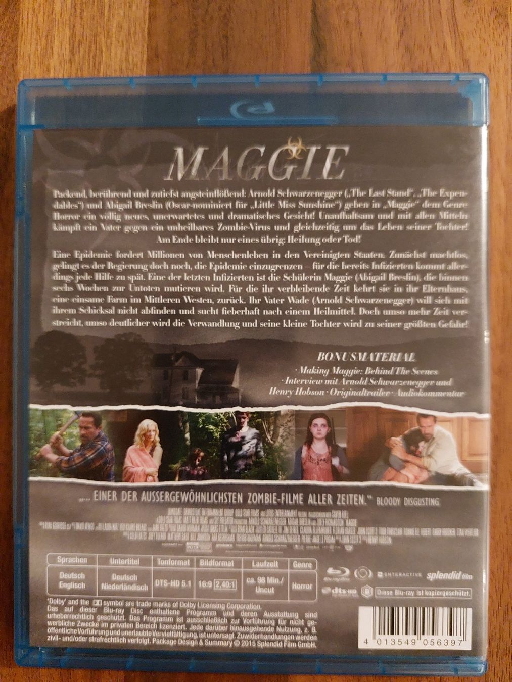 Tous les DVDs: Blu Ray - Maggie mit Arnold Schwarzenegger – D'occasion à Rheinfelden par FilmAuktion 1