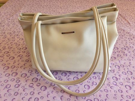 Klassischer Shopper/Handtasche Beige–zeitloser Vintage-Stil