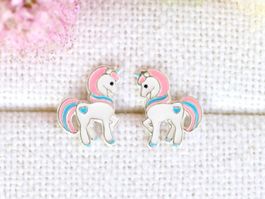 Kinder Ohrringe rosa EINHORN 925 Silber