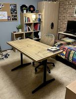 Table en bois - terrain de foot 