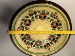 Schweizer Keramik Teller / Schale 🌼🌺 Handbemalt, Ø 28.5 cm