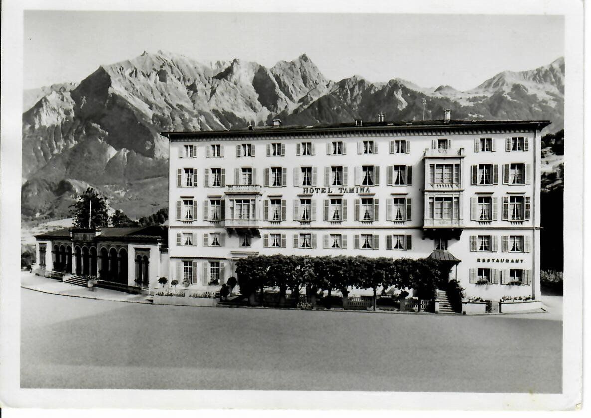 Cartoline postali: Bad Ragaz - Bad Hotel Tamina 1948 – Usato da Hochdorf venduto da Ziegel-16