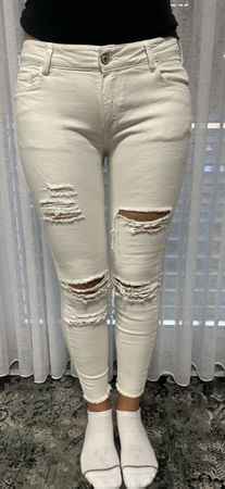 Mango Jeans, weiss, destroyed Look, Gr. 38