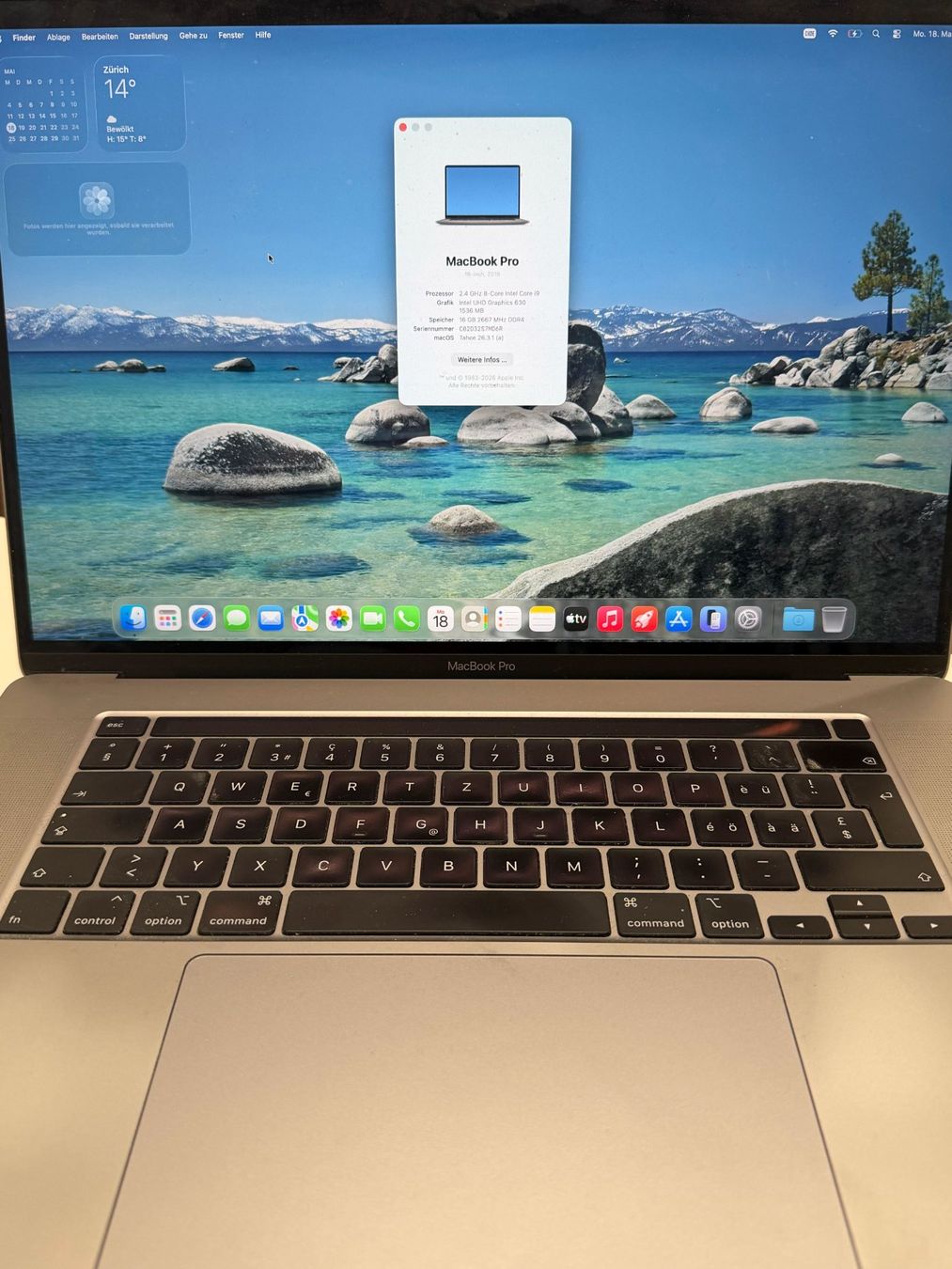 Apple Notebook: MacBook Pro 16", 2019, Top Zustand, Space Grau, macOS – Usato da Zürich venduto da zeralda47