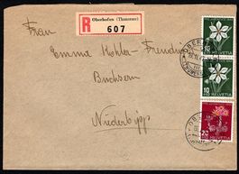 1947_Gebrauchsbrief korrekt frankiert; SBK J 119 Paar /J 120