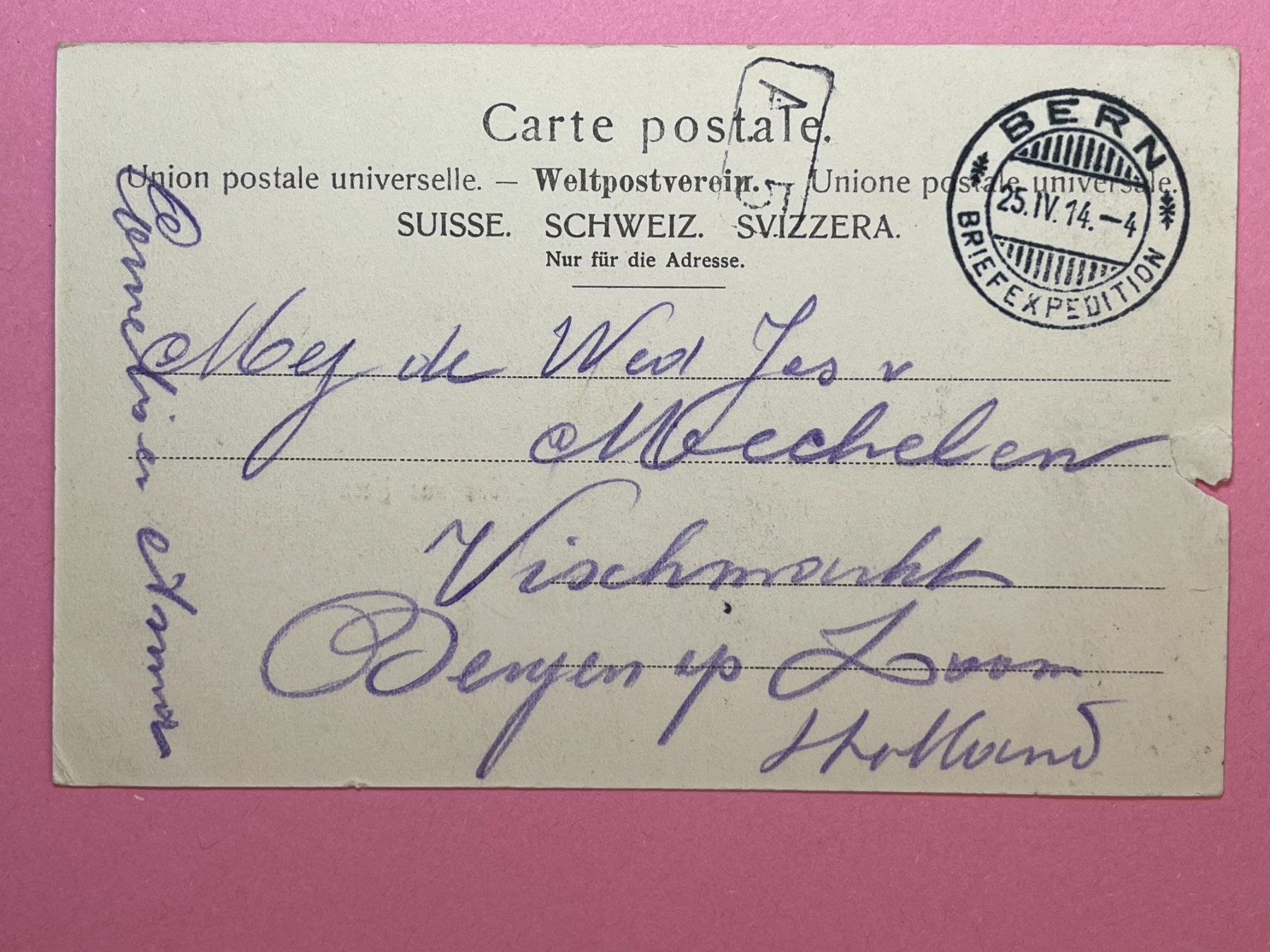 Cartoline postali: Gruss aus Bern - 1914 – Usato da Steg VS venduto da danwer74 1