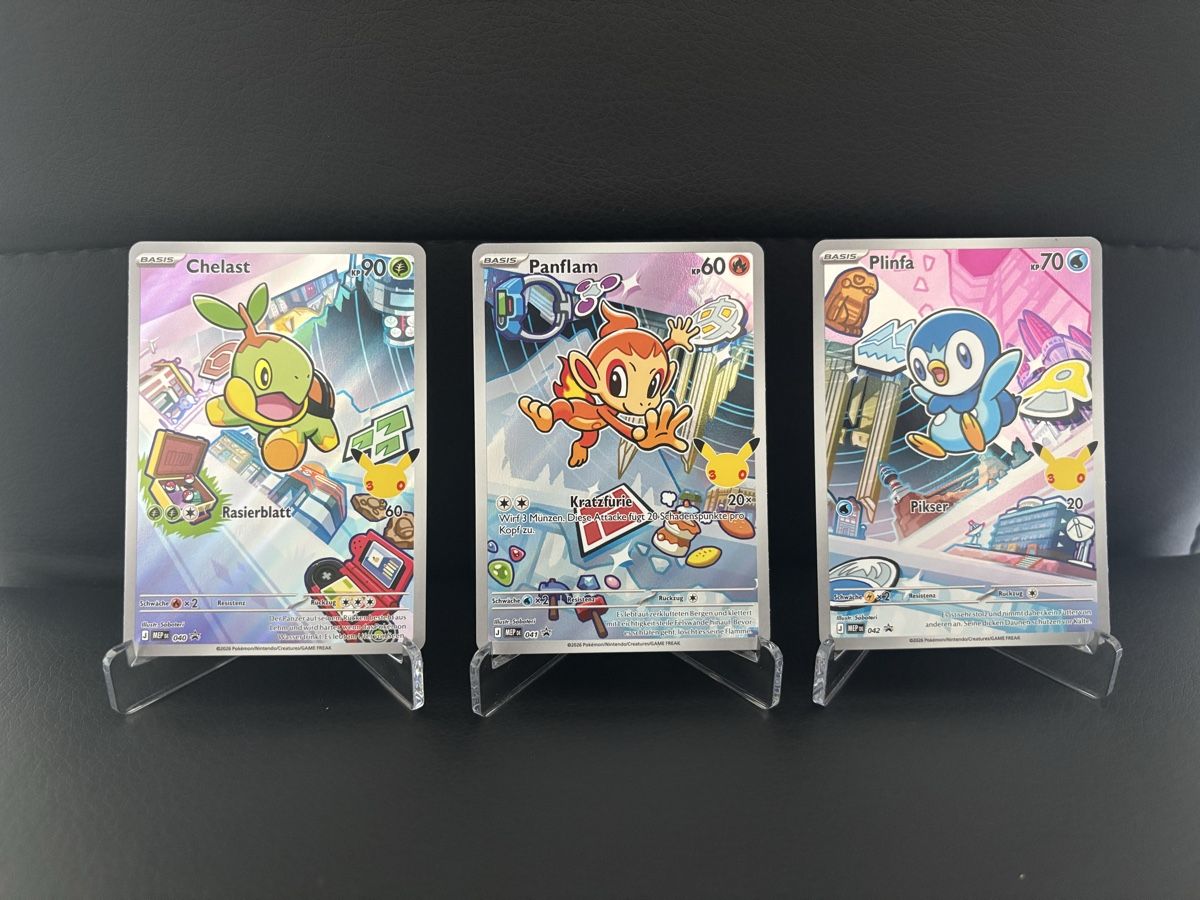 Pokémon Carte collezionabili: First Partner: Sinnoh-Set DE, Chelast, Panflam, Plinfa – Nuovo (secondo la descrizione) da Riedt b. Erlen venduto da Lupettus