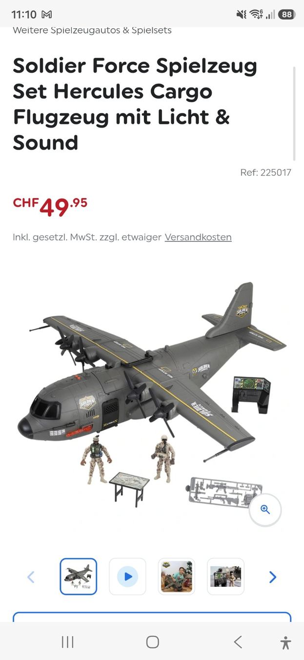 Giocattoli: Soldier Force Flugzeug, Panzer, Einsatzfahrzeug – Usato da Rheinfelden venduto da luminis78 7