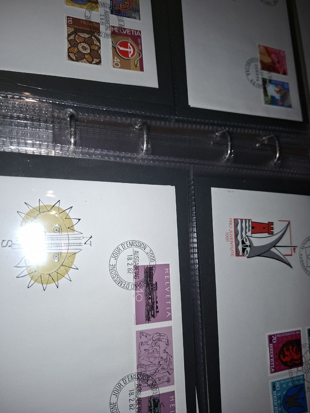 Alle Briefmarken: Album mit Ca. 80FDC – Gebraucht aus Balgach von SIMEON27 8
