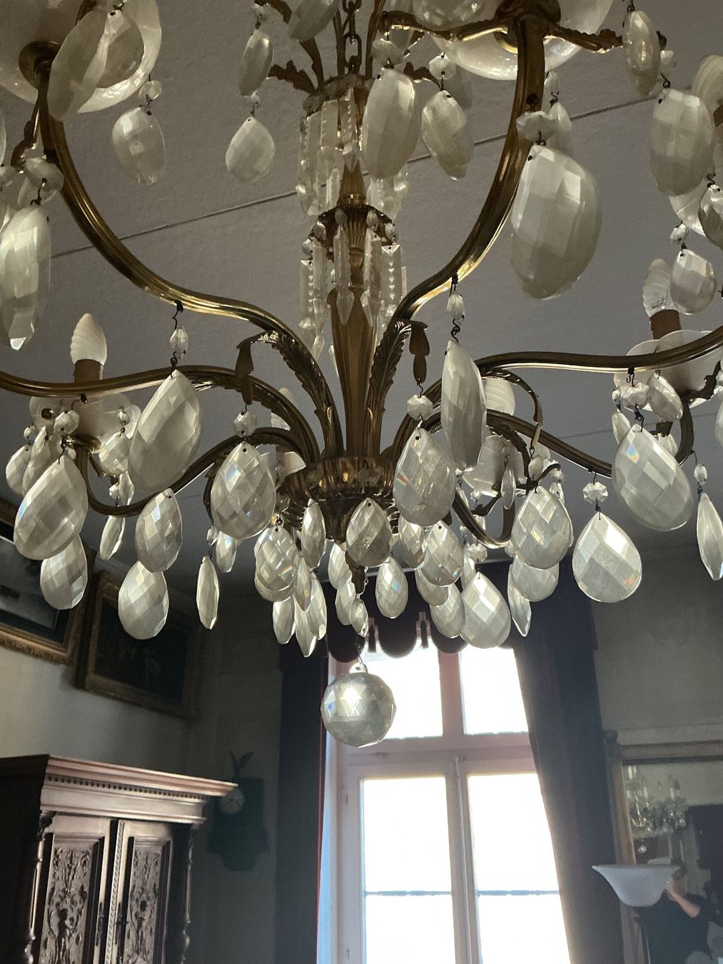 Lampadari & plafoniere: Grosser Leuchter mit schönem Behang – Usato da Bern venduto da vielerart 3